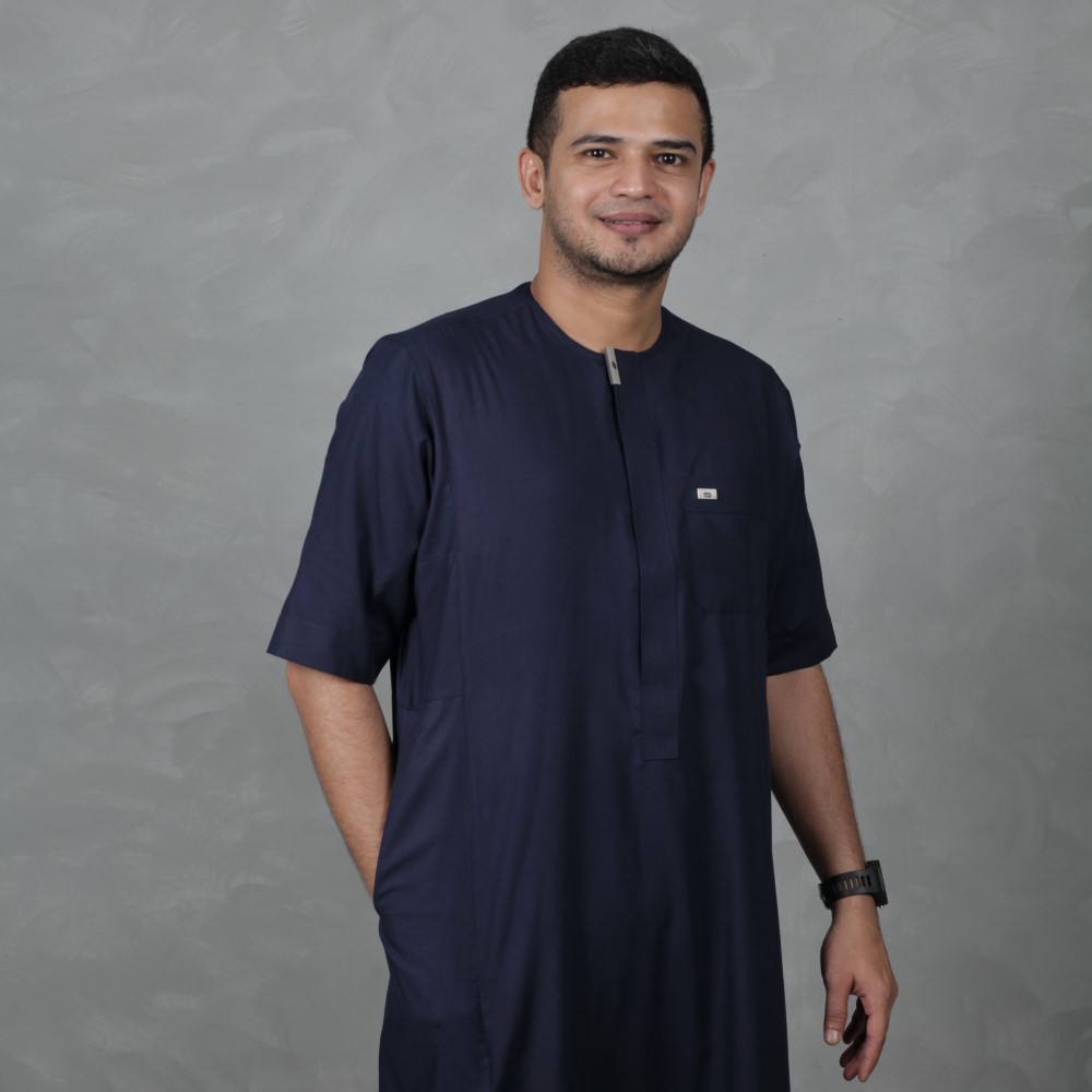 Qori Apparel Jubah Gamis Dewasa Omany Amar bin Yasar Lengan Pendek AMA-1