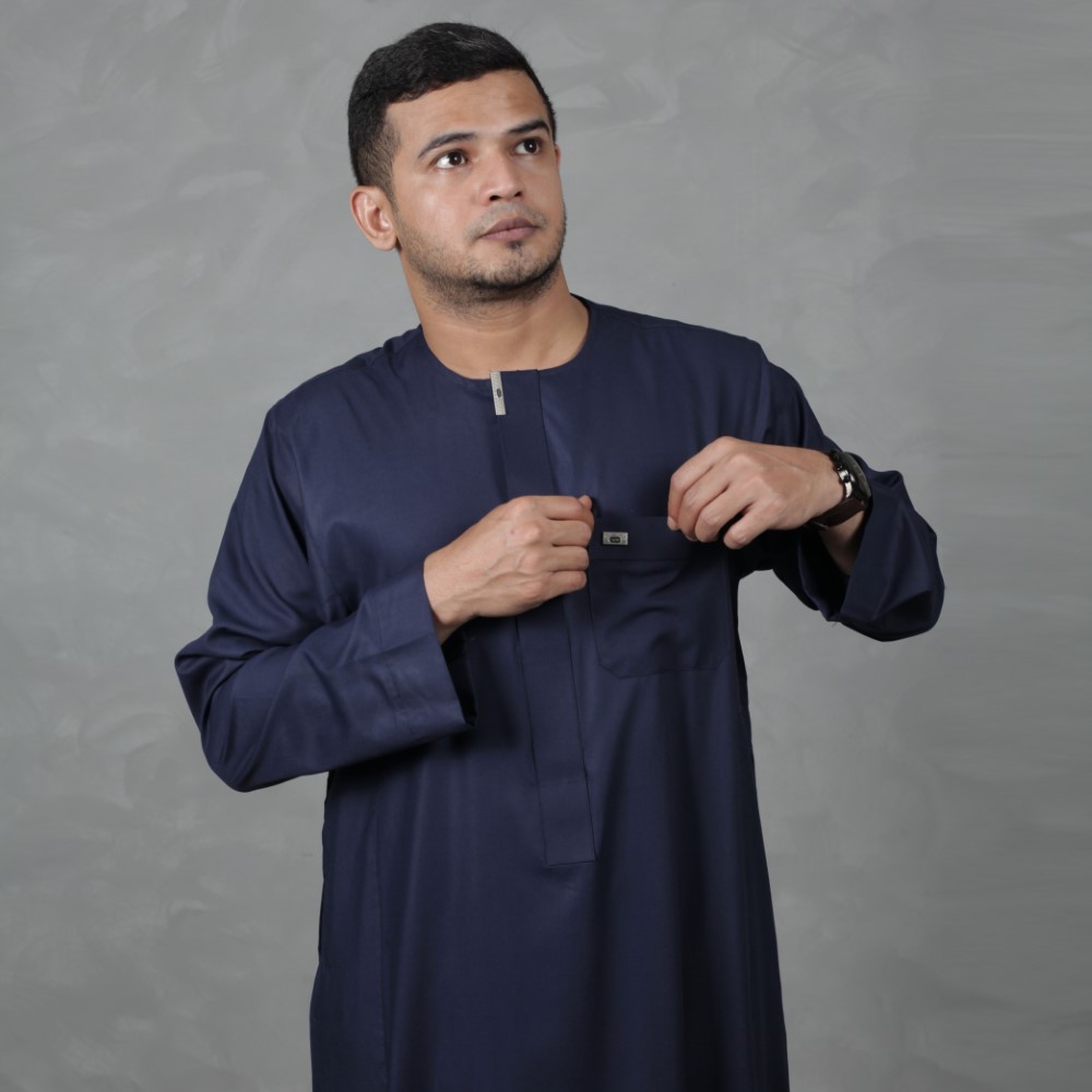 Qori Apparel Jubah Gamis Dewasa Omany Premium Amar bin Yasar Lengan Panjang AMA-2