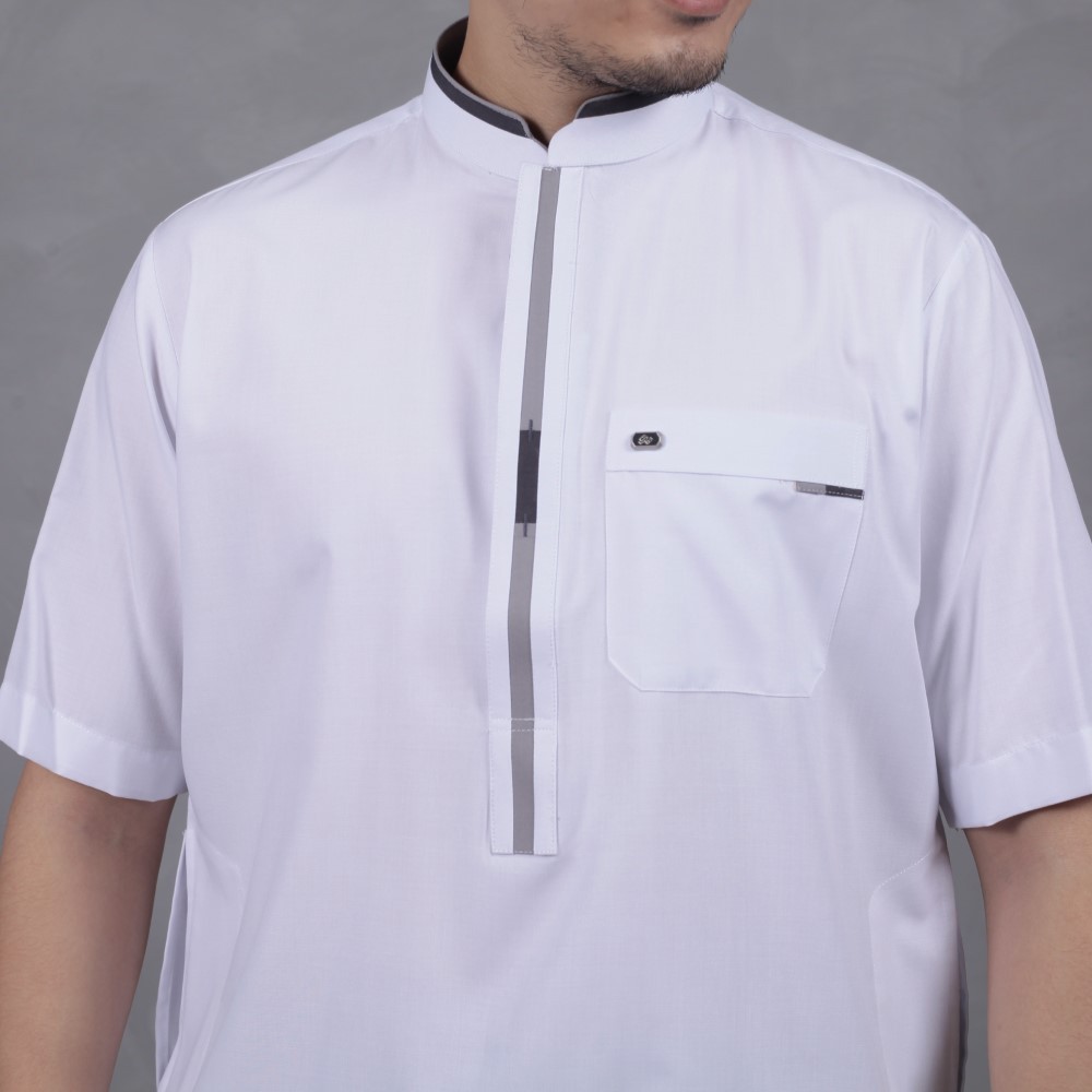 Qori Apparel Baju Koko Kurta Abu Lubabah Al Anshari (Lengan Pendek) LUB-1