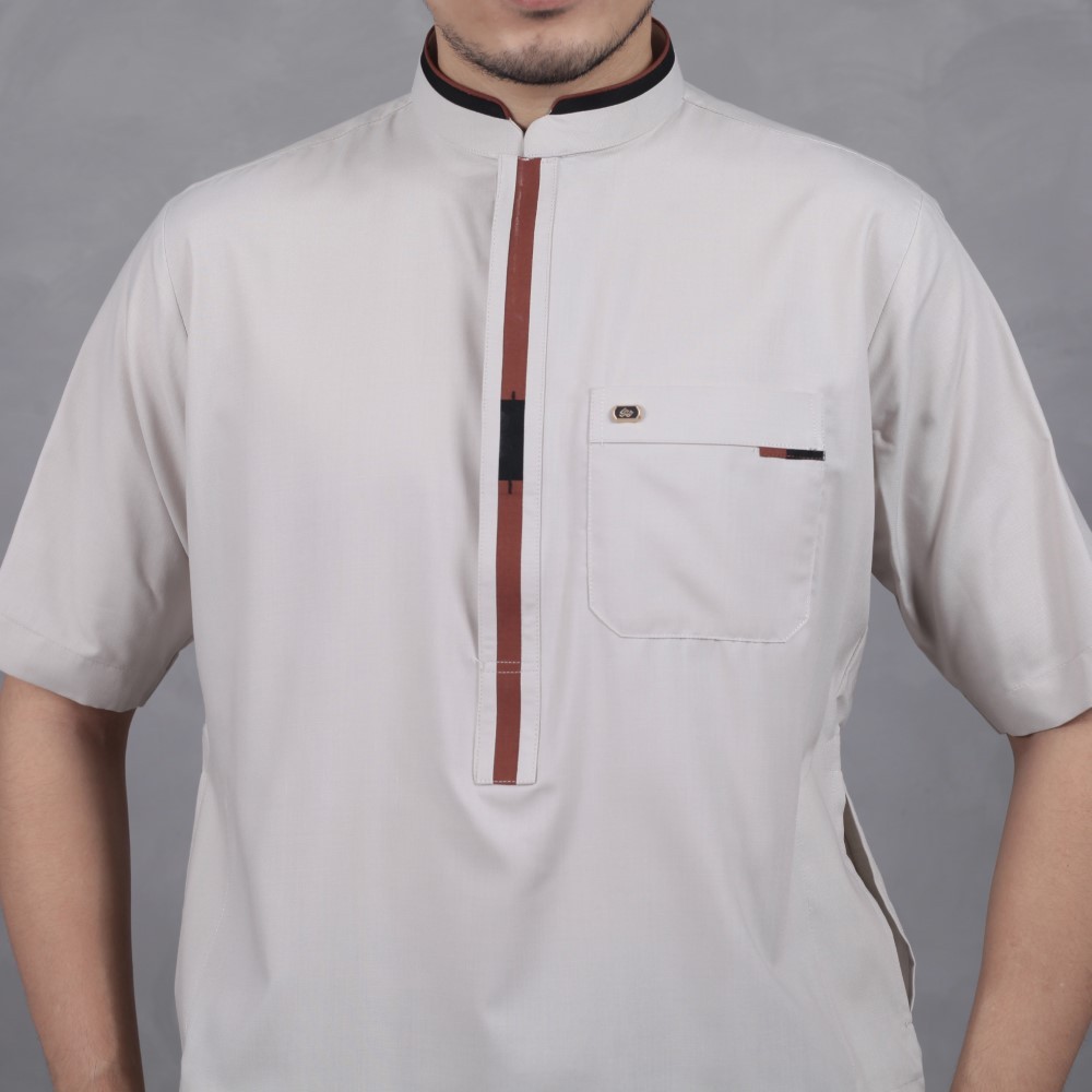 Qori Apparel Baju Koko Kurta Abu Lubabah Al Anshari (Lengan Pendek) LUB-1