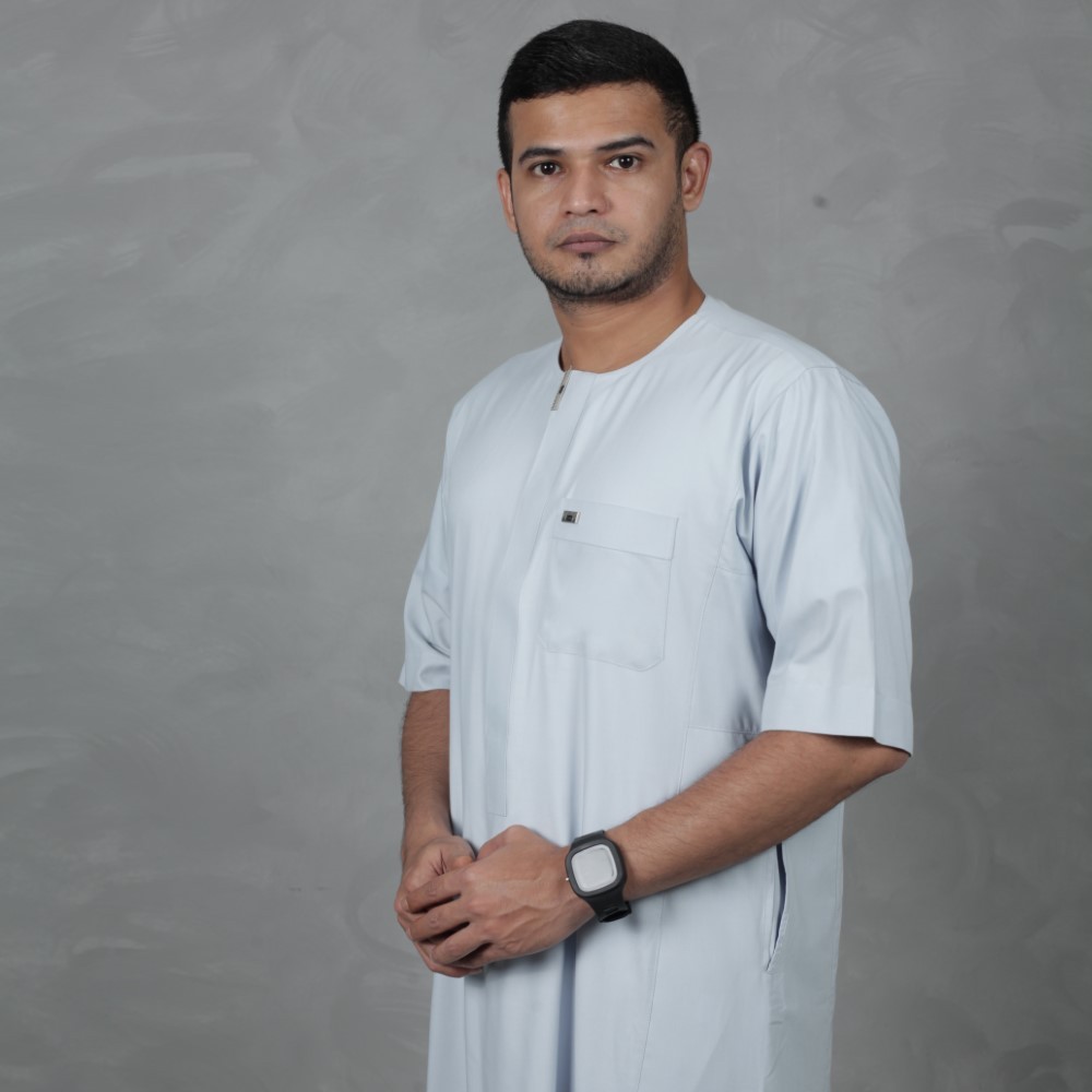Qori Apparel Jubah Gamis Dewasa Omany Amar bin Yasar Lengan Pendek AMA-1