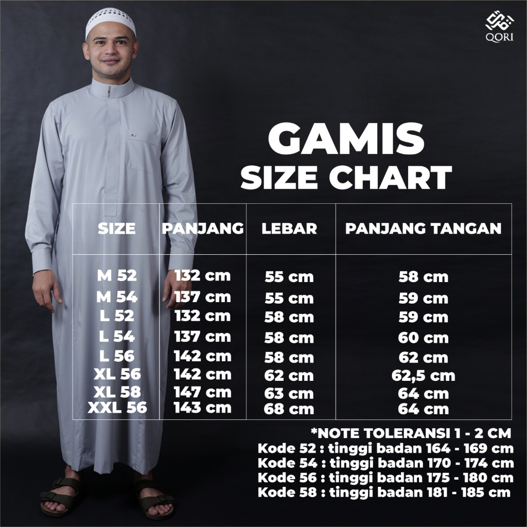 Qori Apparel Jubah Gamis Dewasa Omany Amar bin Yasar Lengan Pendek AMA-1