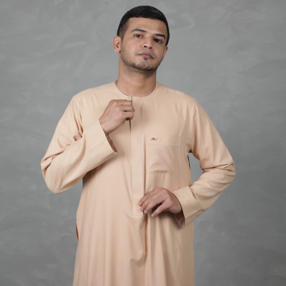 Qori Apparel Jubah Gamis Dewasa Omany Premium Amar bin Yasar Lengan Panjang AMA-2
