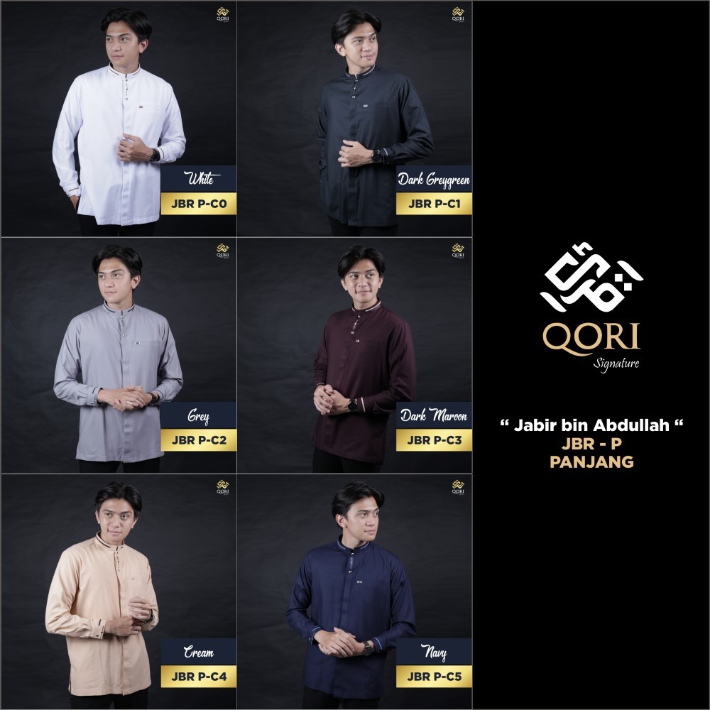 Qori Apparel Signature Jabir Kemeja Koko Lengan Panjang JBR-2