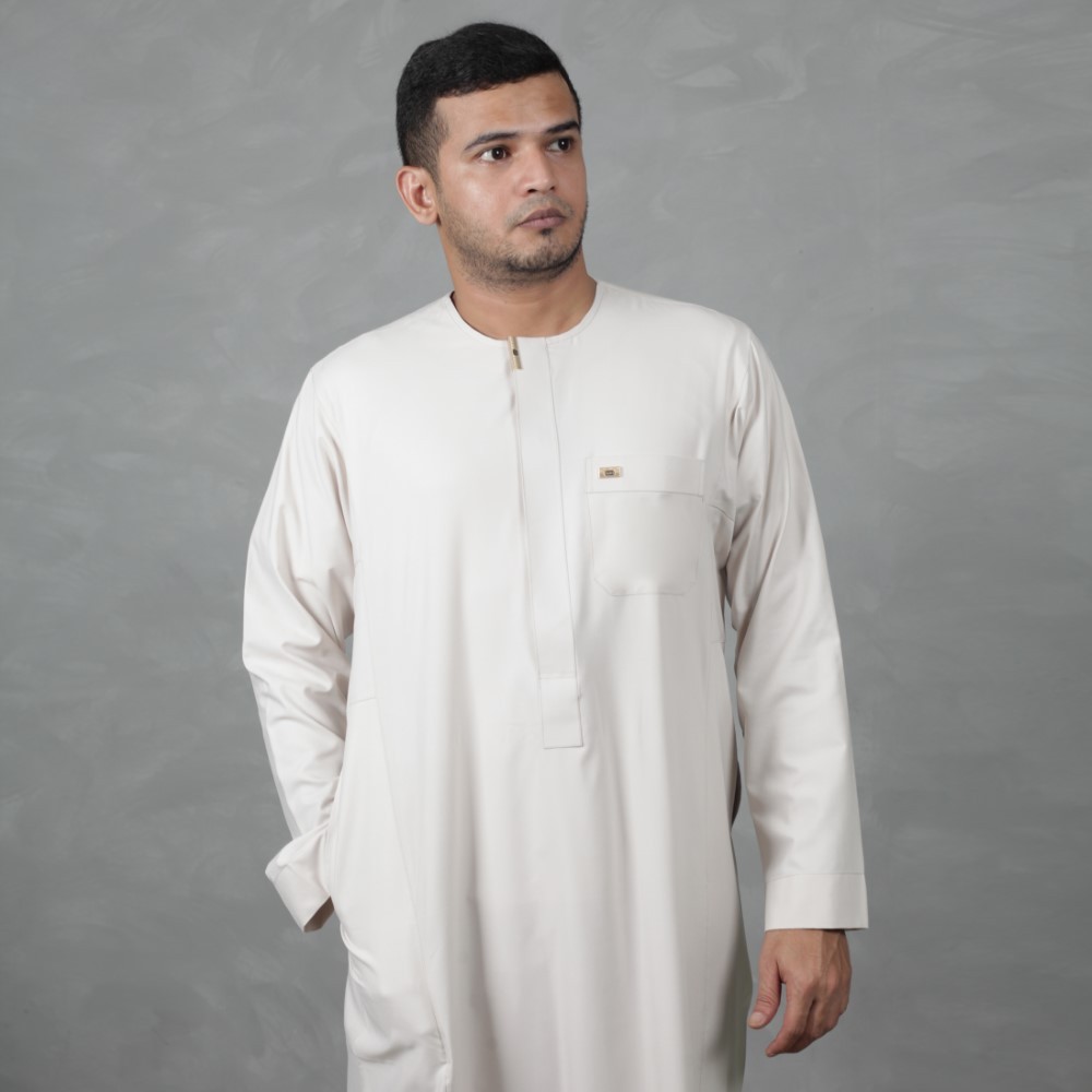 Qori Apparel Jubah Gamis Dewasa Omany Premium Amar bin Yasar Lengan Panjang AMA-2