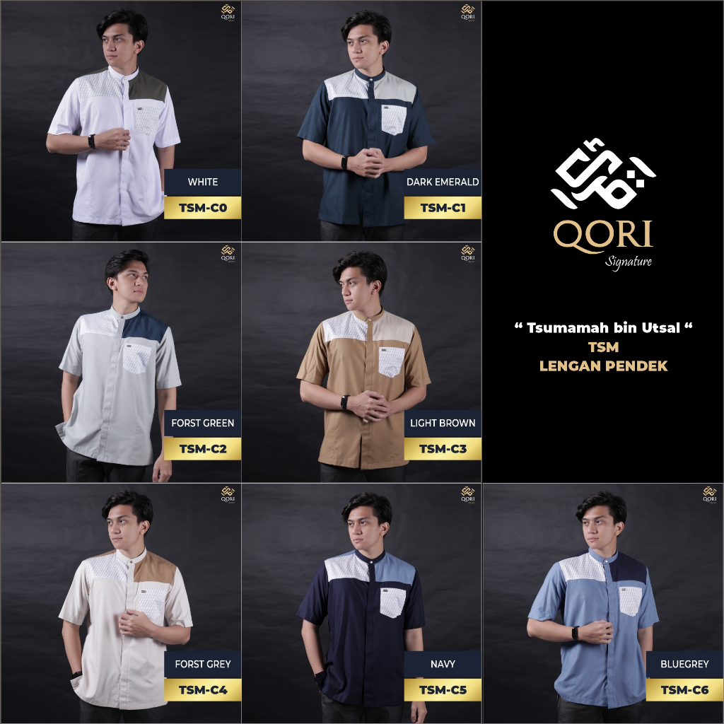 Qori Apparel Signature Tsumamah Kemeja Koko Lengan Pendek TSM-1