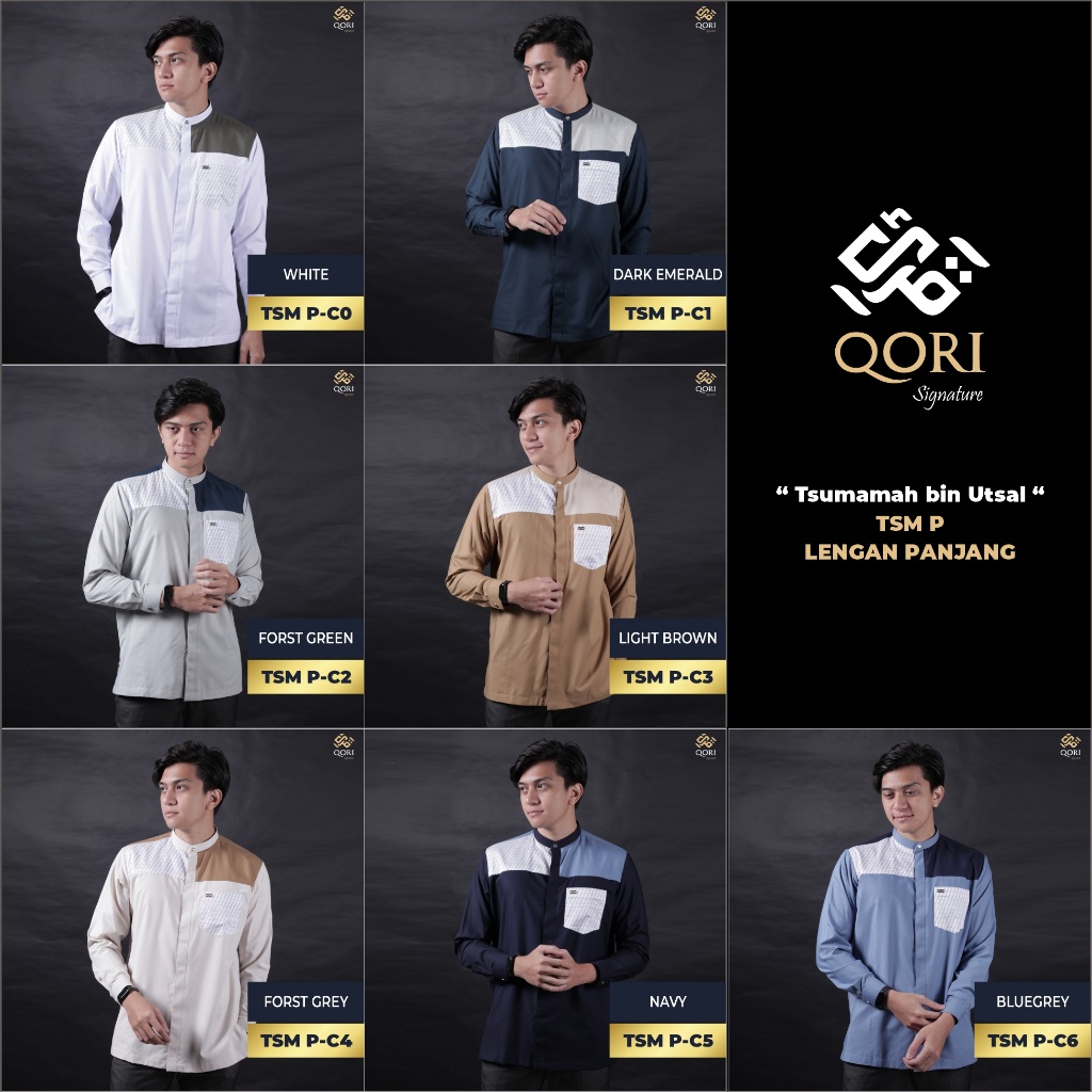 Qori Apparel Signature Tsumamah Kemeja Koko Lengan Panjang TSM-2