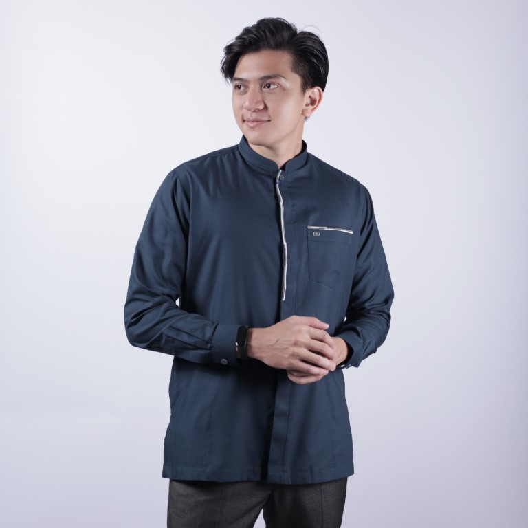 Qori Apparel Kemeja Koko Lengan Panjang Sawad Reguler Series SWD-2