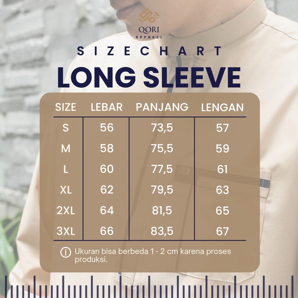 Qori Apparel Kemeja Koko Pria Ustadz Zacky Mirza Lengan Panjang UZM-2
