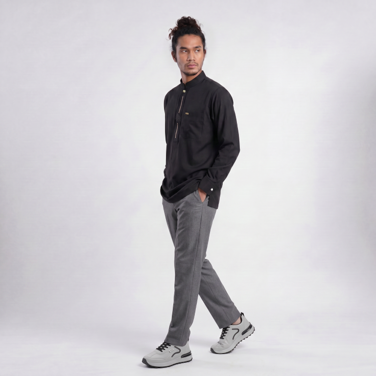 Qori Apparel Signature Fadhalah bin 'Ubaid al-Ausi Kemeja Koko Casual Lengan Panjang FAD-2