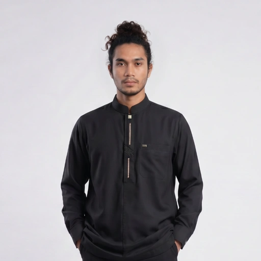 Qori Apparel Signature Fadhalah bin 'Ubaid al-Ausi Kemeja Koko Casual Lengan Panjang FAD-2