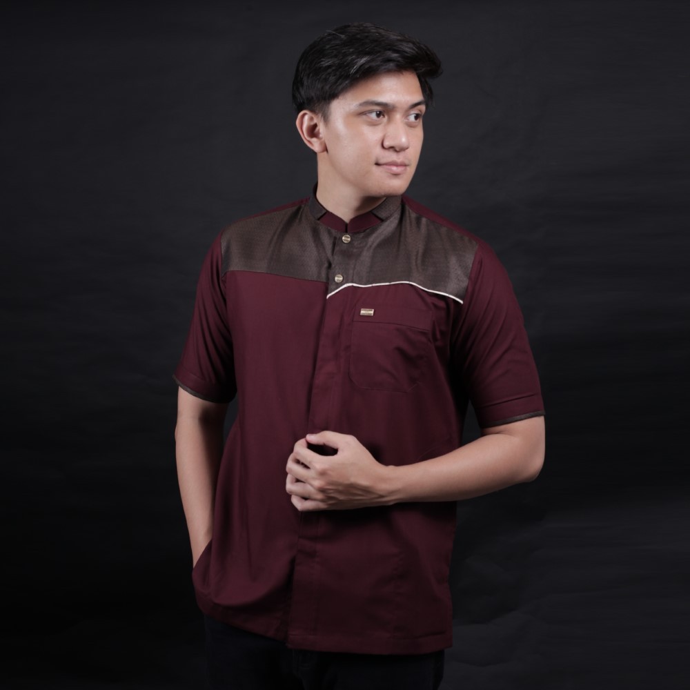 Qori Apparel Signature Utbah bin Ghazwan Kemeja Koko Lengan Pendek UTB-1