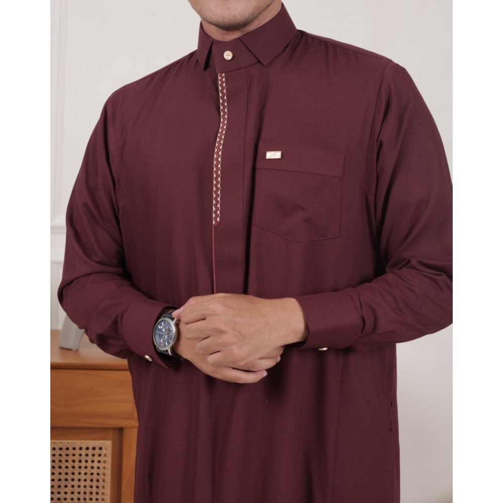 Qori Apparel Jubah Gamis Dewasa Uwais Al Qarni Lengan Manset UGD-2