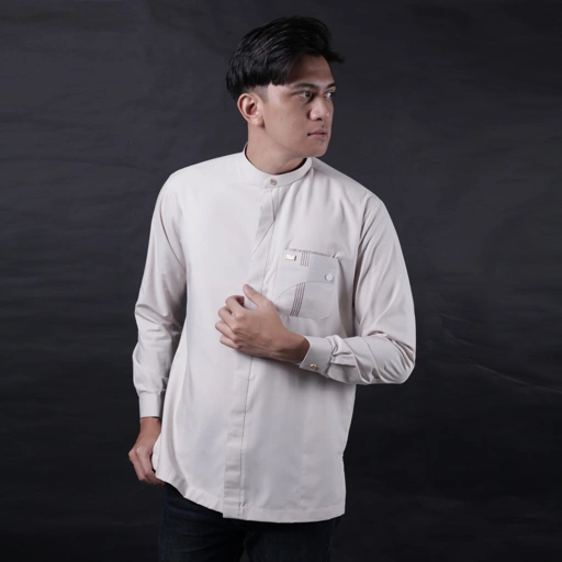 Image of Qori Apparel Signature Syurahbil bin Hasanah Baju Koko Dewasa Lengan Panjang SYU-2