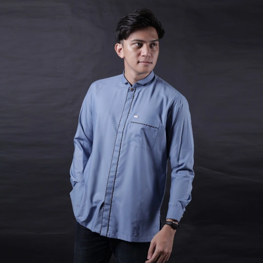 Image of Qori Apparel Signature Salamah bin Al Akwa Baju Koko Casual Lengan Panjang (LAM-2)