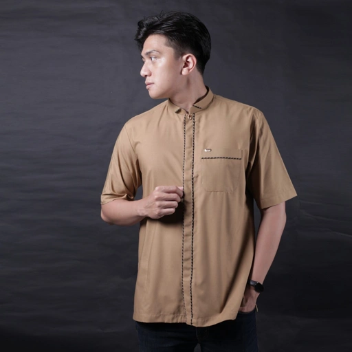 Image of Qori Apparel Signature Salamah bin Al Akwa Baju Koko Casual Lengan Pendek (LAM-1)