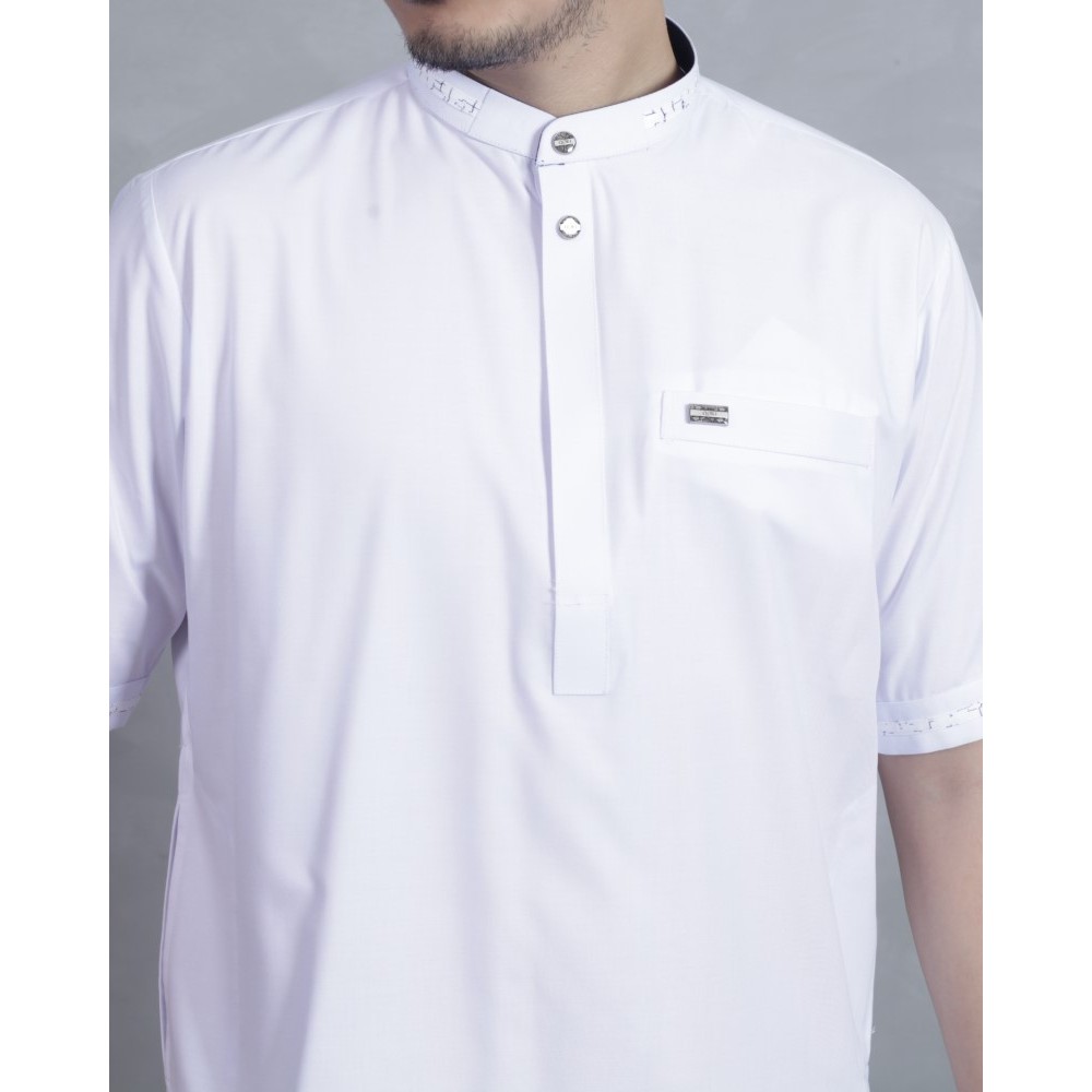 Qori Apparel Baju Koko Kurta Zubair bin Awwam (Lengan Pendek) ZUB-1