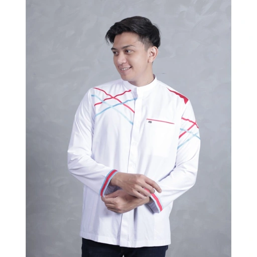 Image of Qori Apparel Signature Baju Koko Casual Usaid bin Hudhair (Lengan Panjang) UDL-2