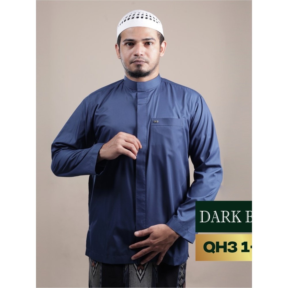 Qori Haibah Baju Koko Kerah Gamis (Lengan Non Manset) QH3-1