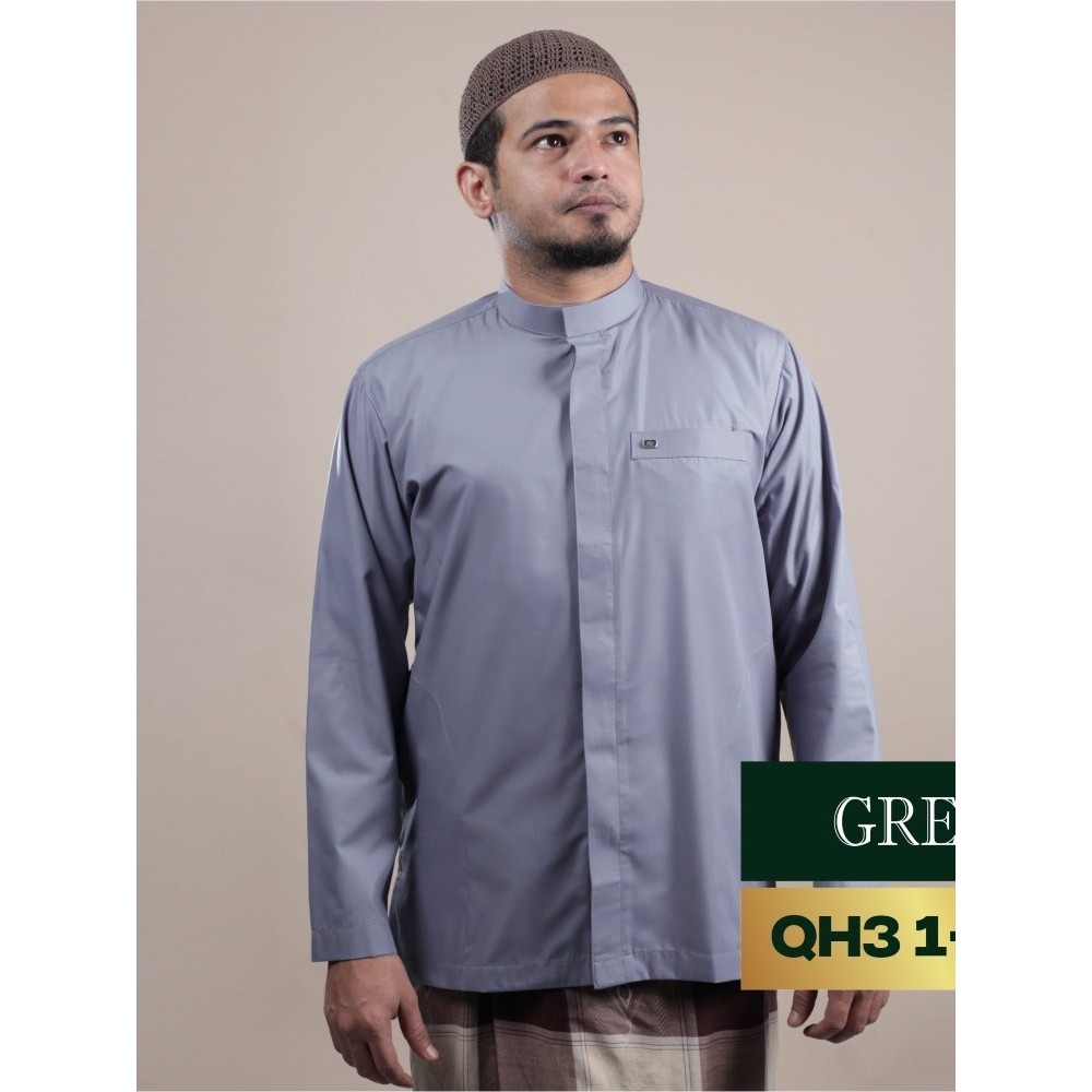 Qori Haibah Baju Koko Kerah Gamis (Lengan Non Manset) QH3-1