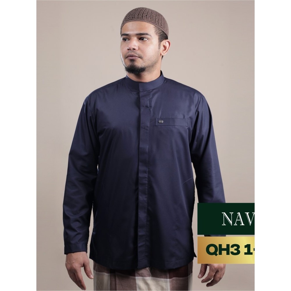 Qori Haibah Baju Koko Kerah Gamis (Lengan Non Manset) QH3-1