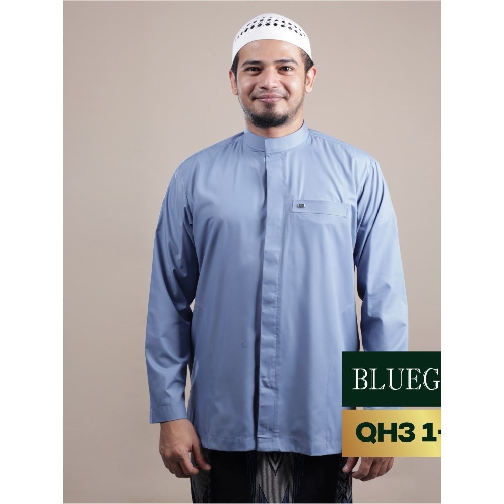 Qori Haibah Baju Koko Kerah Gamis (Lengan Non Manset) QH3-1