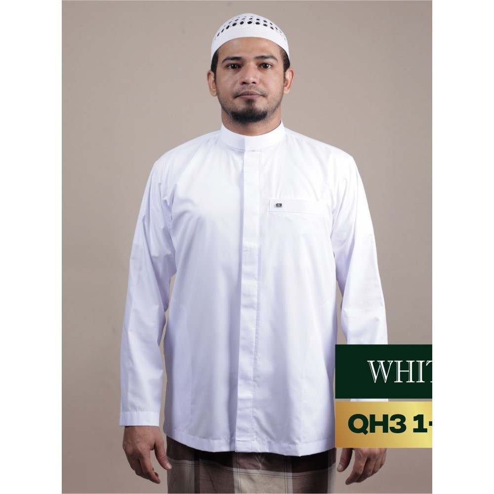 Qori Haibah Baju Koko Kerah Gamis (Lengan Non Manset) QH3-1