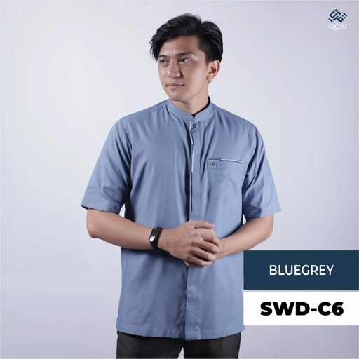 Image of Qori Apparel Reguler Baju Koko Casual Sawad bin Ghaziya Lengan Pendek SWD-1