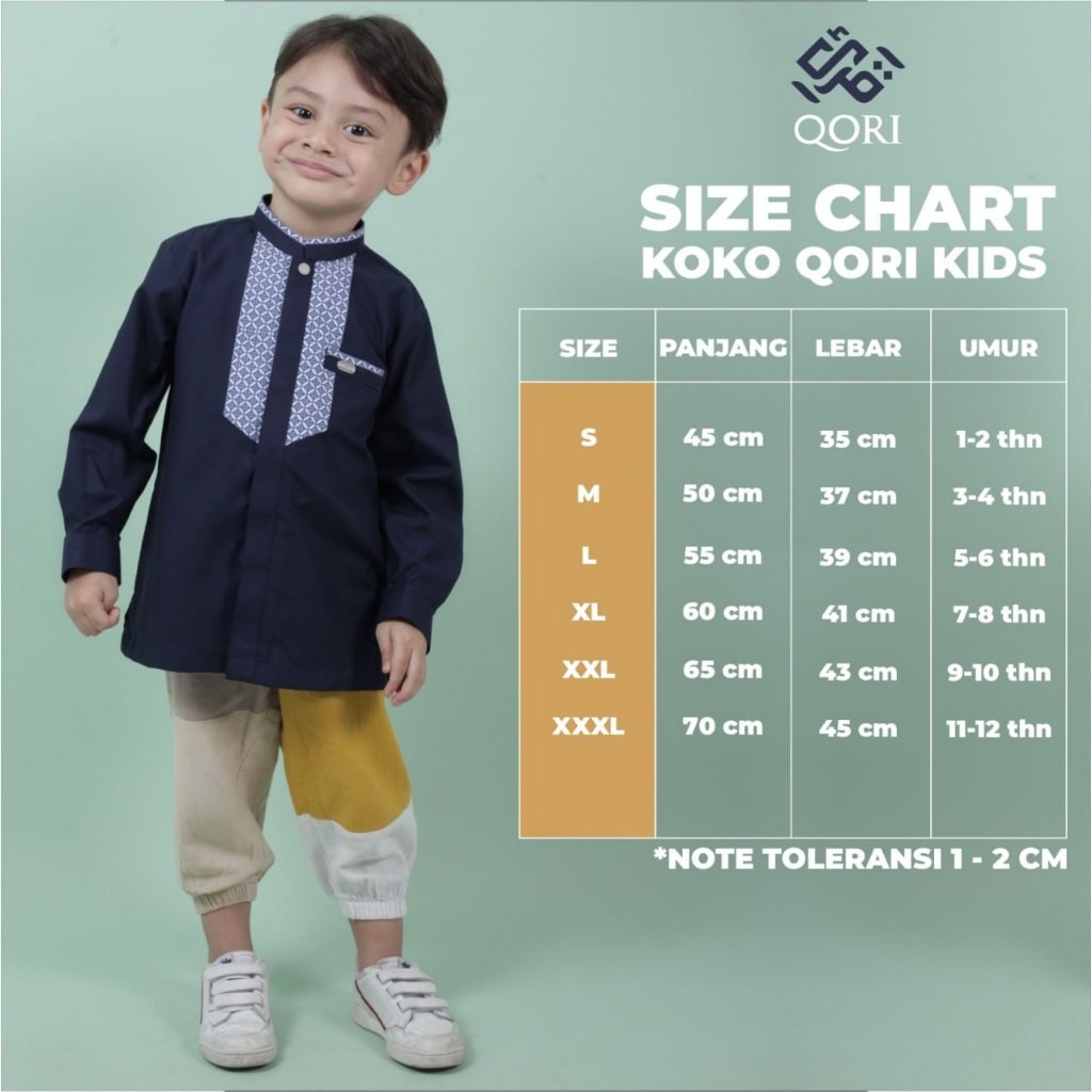 Uwais Al Qarni Qori Apparel Baju Koko Anak (Lengan Panjang) UWA-2