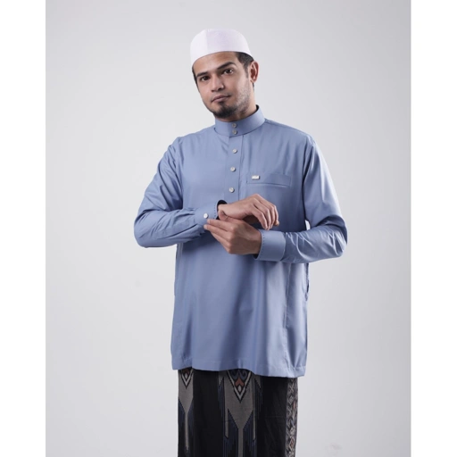 Image of Qori Haibah Baju Koko Kerah Gamis (Lengan Manset) SH1-2