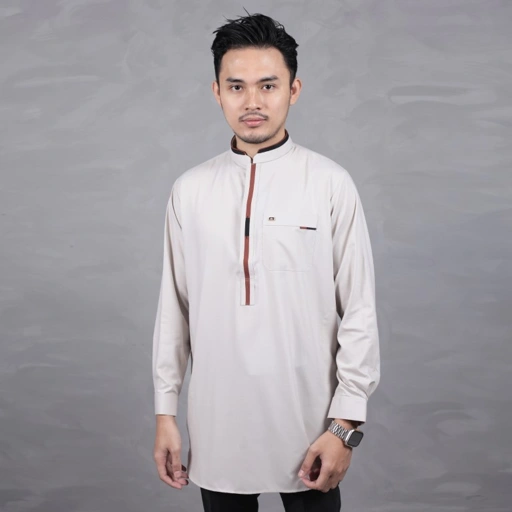 Image of Qori Apparel Baju Koko Kurta Abu Lubabah AL Anshari (Lengan Panjang) LUB-2