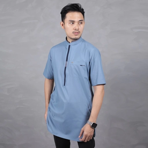Image of Qori Apparel Baju Koko Kurta Abu Lubabah Al Anshari (Lengan Pendek) LUB-1