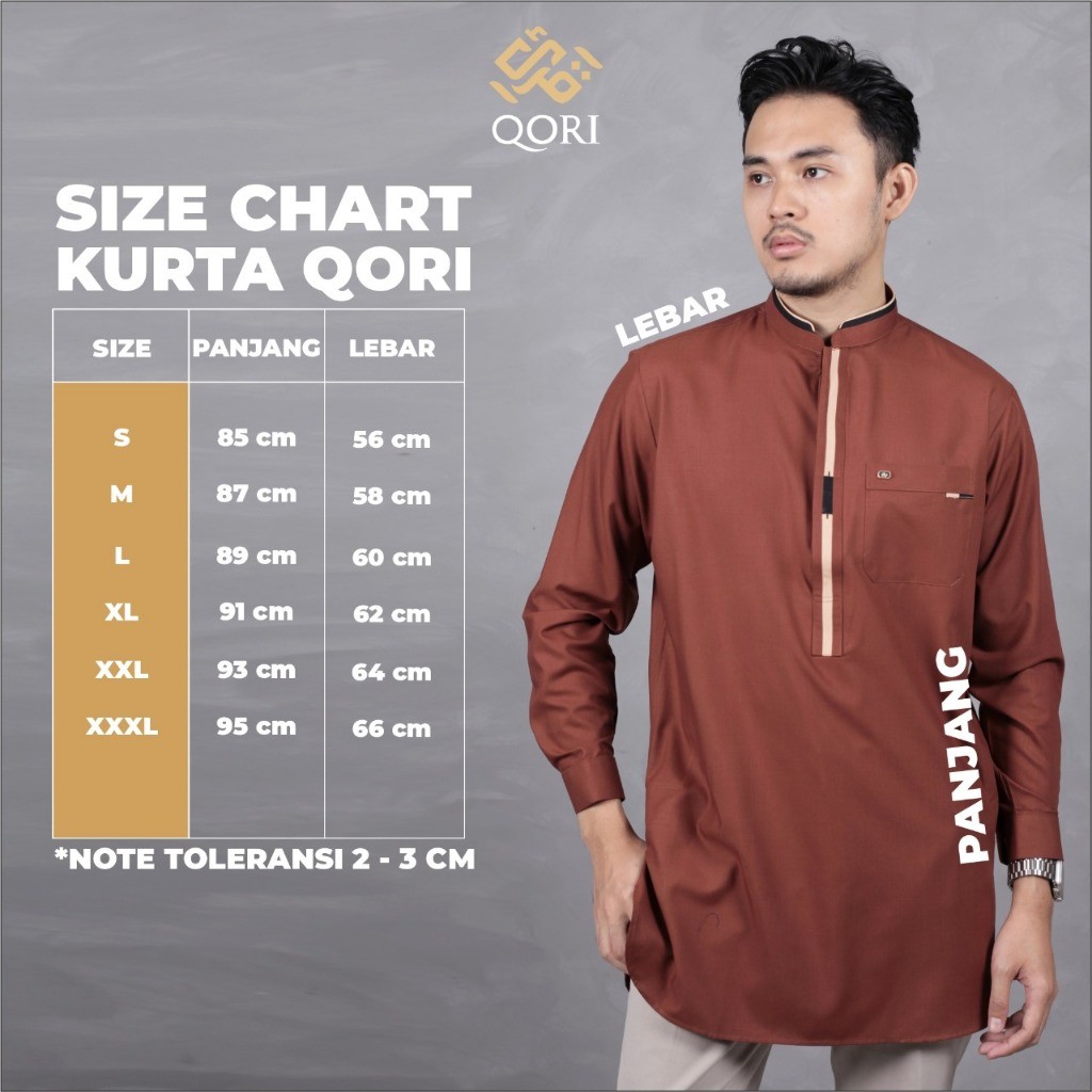 Qori Apparel Baju Koko Kurta Zubair bin Awwam (Lengan Pendek) ZUB-1