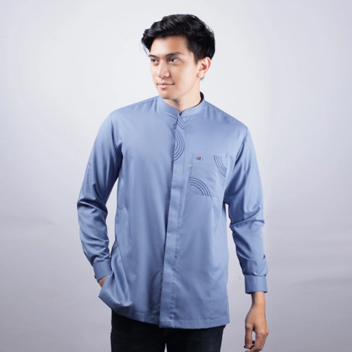 Image of Qori Apparel Reguler Baju Koko Casual Dzul Bijadain Lengan Panjang DZU-2