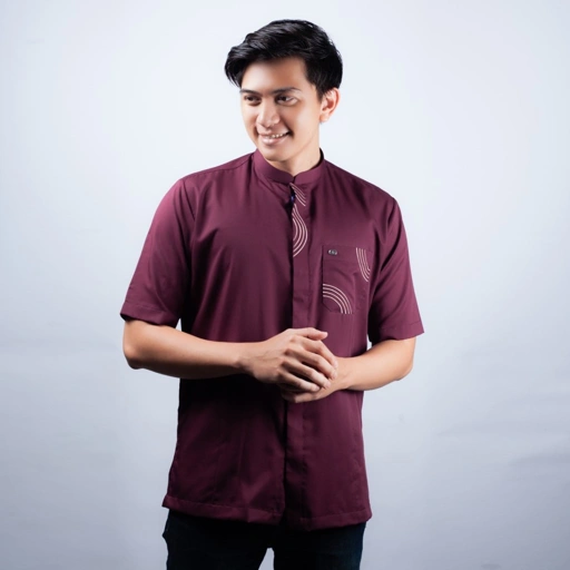 Image of Qori Apparel Reguler Baju Koko Casual Dzul Bijadain Lengan Pendek DZU-1