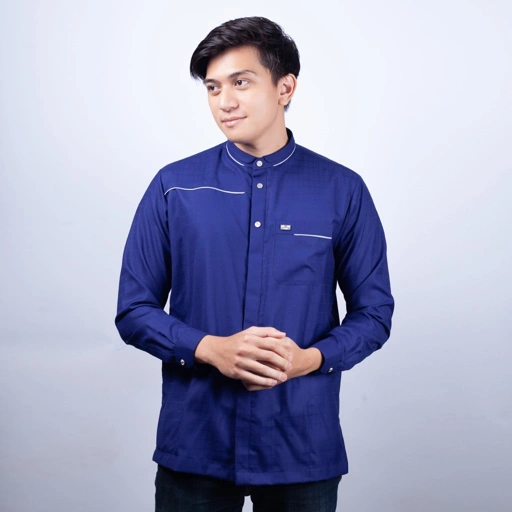 Image of Qori Apparel Signature Baju Koko Casual Zaid bin Muhalhil Lengan Panjang ZDM-2