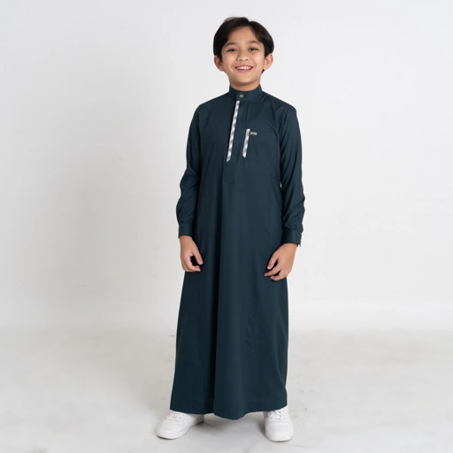 Image of Qori Apparel Jubah / Gamis Anak Irbadh bin Sariyah Lengan Manset GRA-2