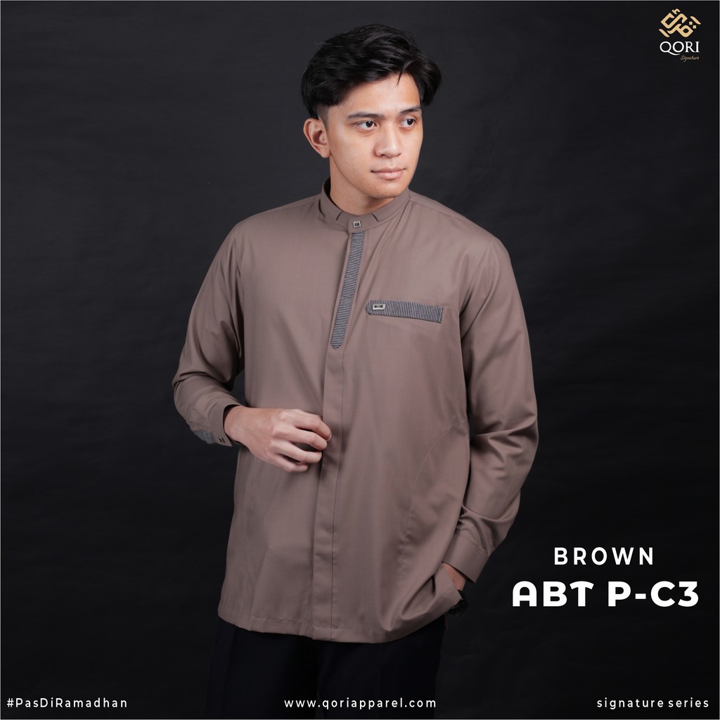 Qori Apparel Signature Abu Thalhah al Anshari Baju Koko Pria Lengan Panjang ABT-2