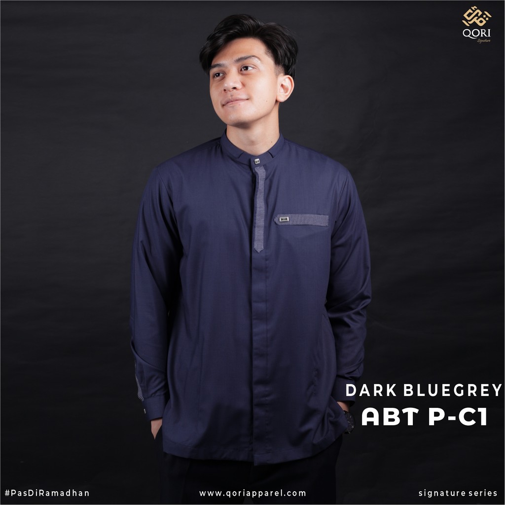 Qori Apparel Signature Abu Thalhah al Anshari Baju Koko Pria Lengan Panjang ABT-2