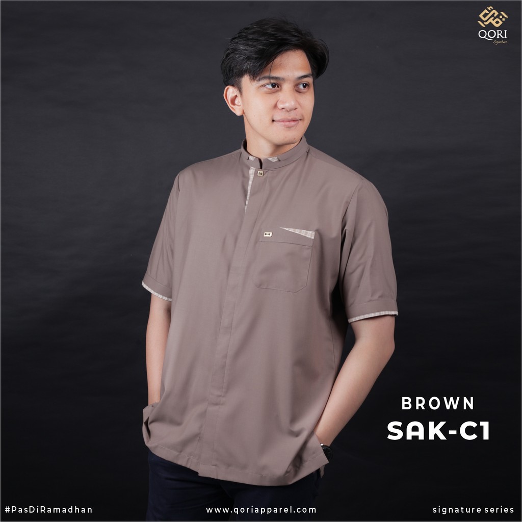 Qori Apparel Signature Sakhr bin Harb Baju Koko Pria Lengan Pendek SAK-1