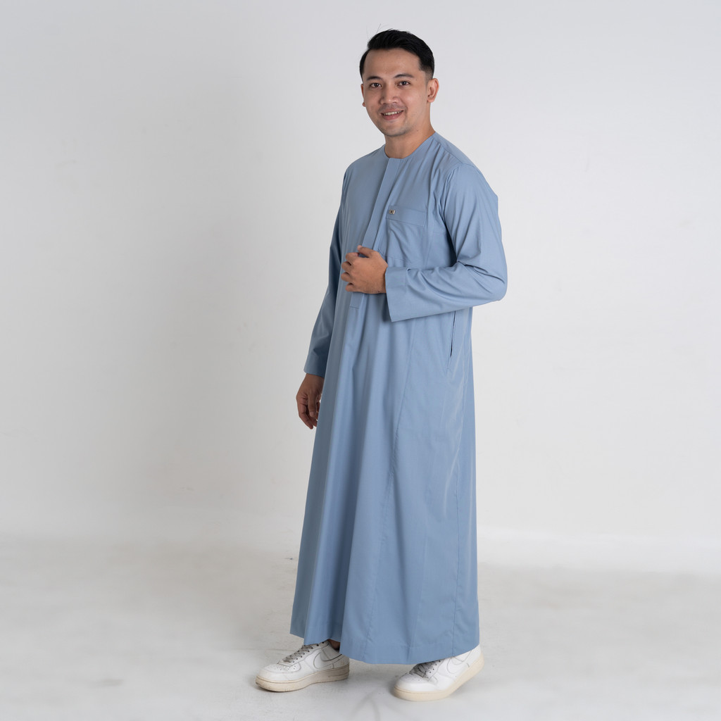Qori Apparel Jubah Gamis Dewasa Omani Dhihyah al Kalabi Lengan Panjang DHI-2