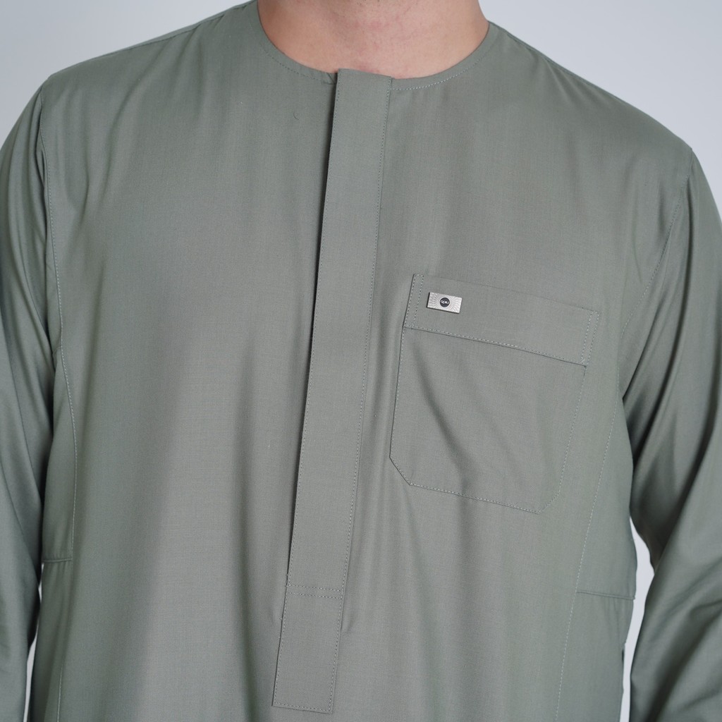 Qori Apparel Jubah Gamis Dewasa Omani Dhihyah al Kalabi Lengan Panjang DHI-2