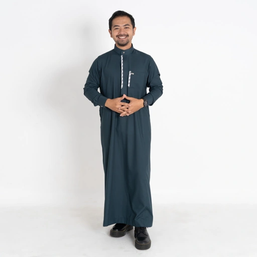 Image of Qori Apparel Jubah / Gamis Irbadh bin Sariyah Lengan Manset GRD-2