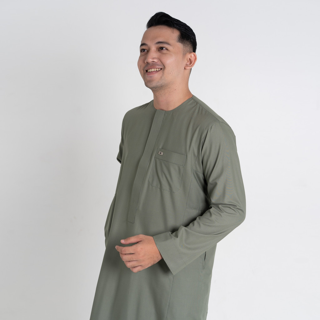 Qori Apparel Jubah Gamis Dewasa Omani Dhihyah al Kalabi Lengan Panjang DHI-2