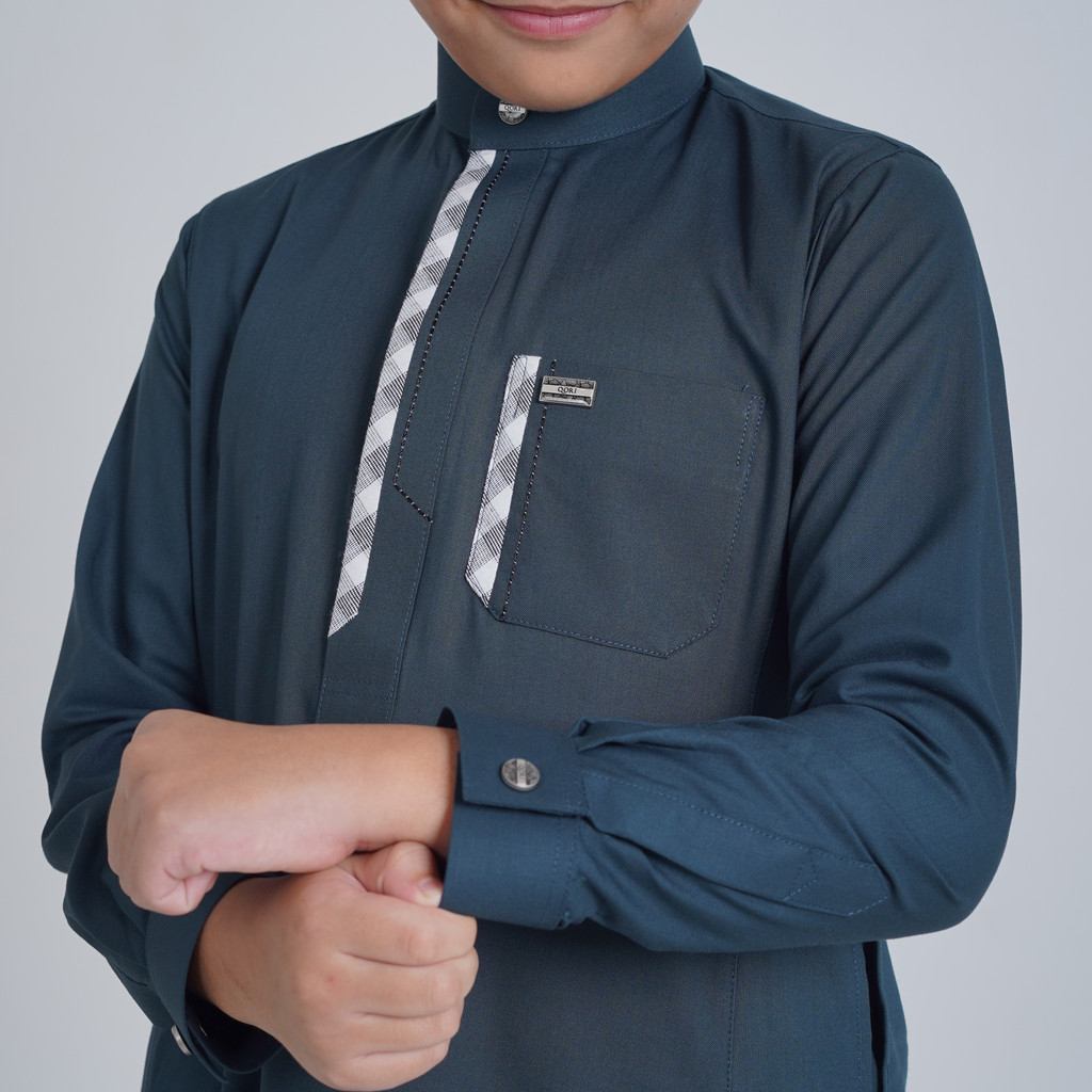 Qori Apparel Jubah Gamis Anak Irbadh bin Sariyah Lengan Manset GRA-2