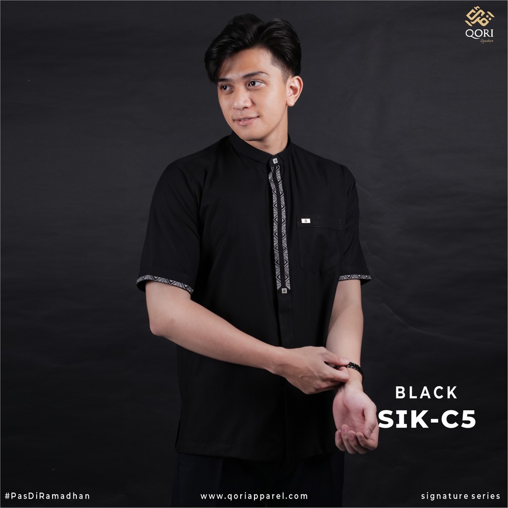 Qori Apparel Signature Simak bin Kharasyah Baju Koko Casual Lengan Pendek SIK-1