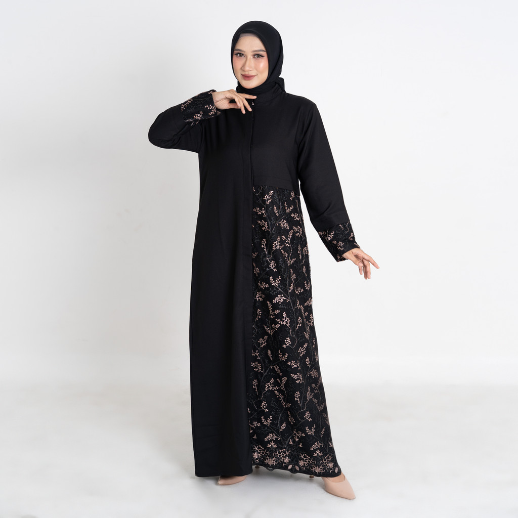 Qori Women - Gamis Brukat Dewasa Sarimbit Fariza Series QW-FZD