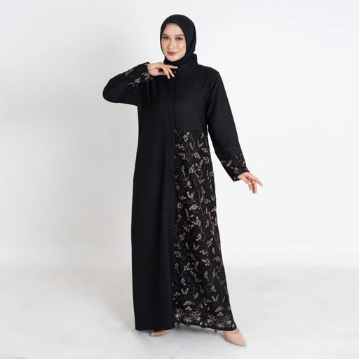 Image of Qori Women - Gamis Brukat Dewasa Sarimbit Fariza Series QW-FZD
