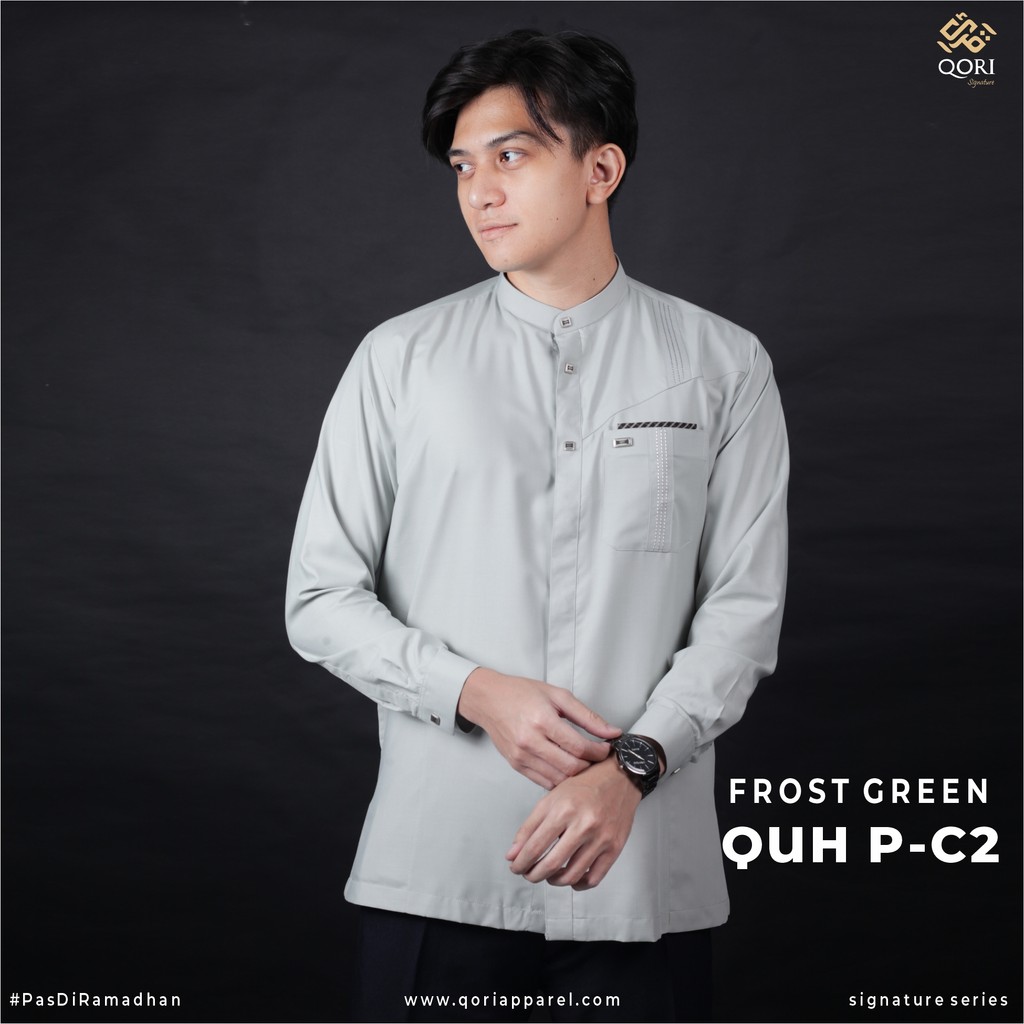 Qori Apparel Signature Abu Quhafah Kemeja Koko Lengan Panjang QUH-2