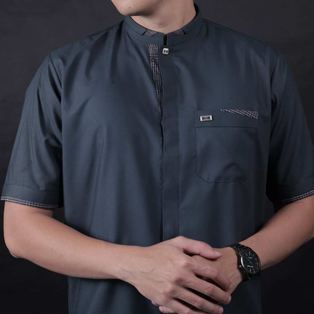 Qori Apparel Signature Sakhr bin Harb Baju Koko Pria Lengan Pendek SAK-1